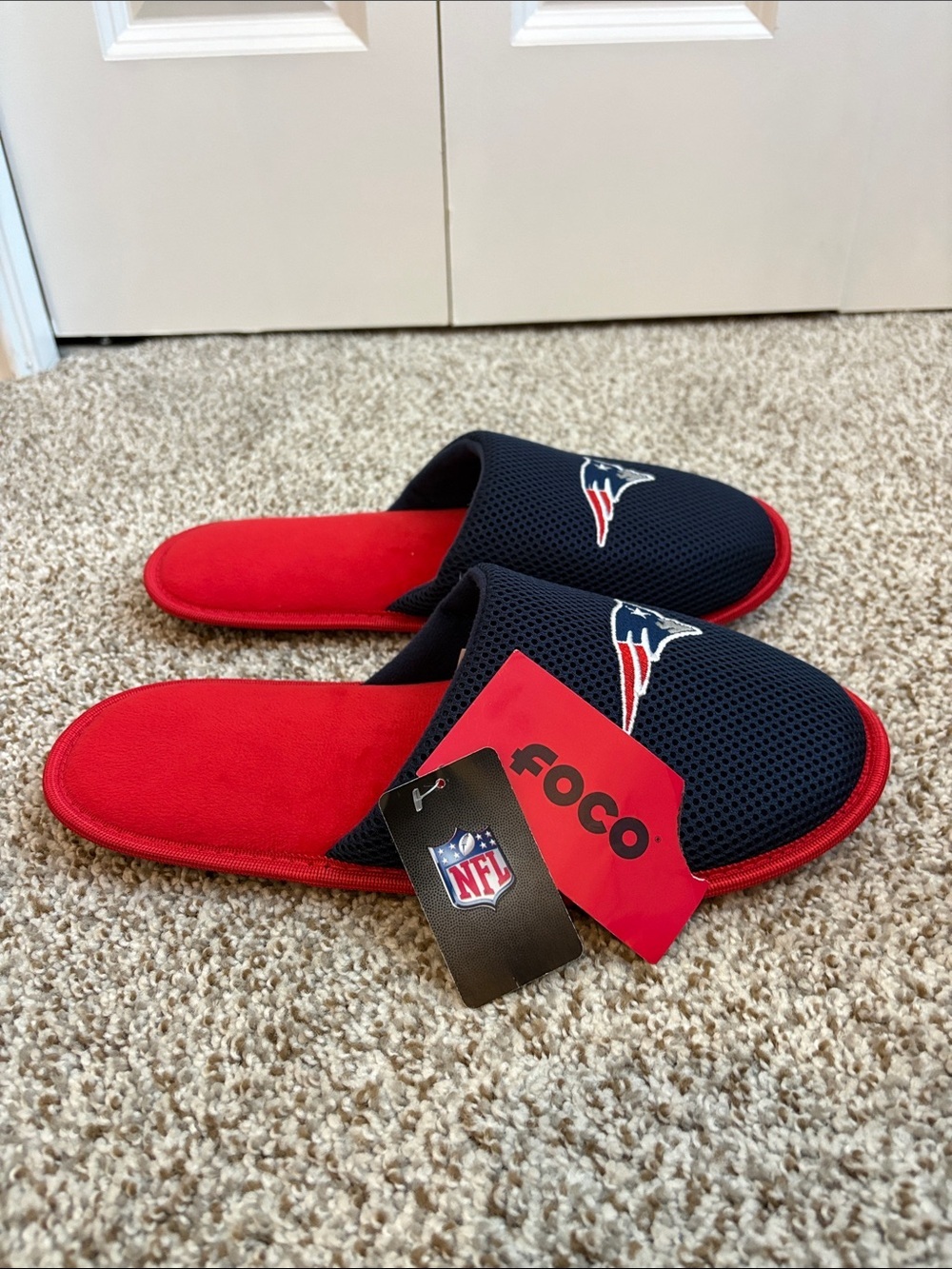 NFL New England Patriots Slippers Men's Size Medium (9-10) NWT - Picture 4 of 12